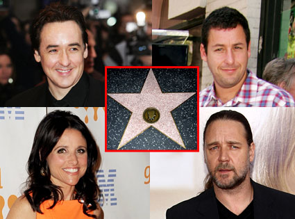 John Cusack, Adam Sandle, Julia Louis-Dreyfus, Russel Crowe, Star John Cusack, Adam Sandle, Julia Louis-Dreyfus, Russel Crowe, Star